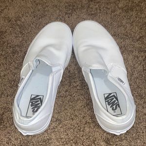 Women White Vans Size 9